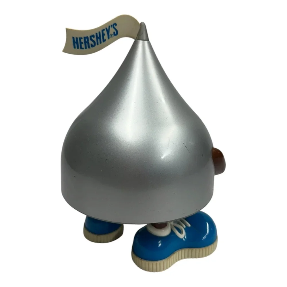Vintage 1995 Hershey's Kisses Candy Dispenser Silver Blue Shoes